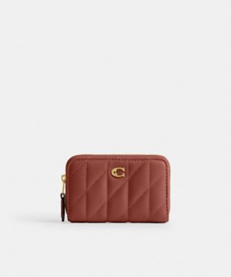 ＜COACH＞スモール　ジップ　アラウンド　カード　ケース・ピロー　キルティング